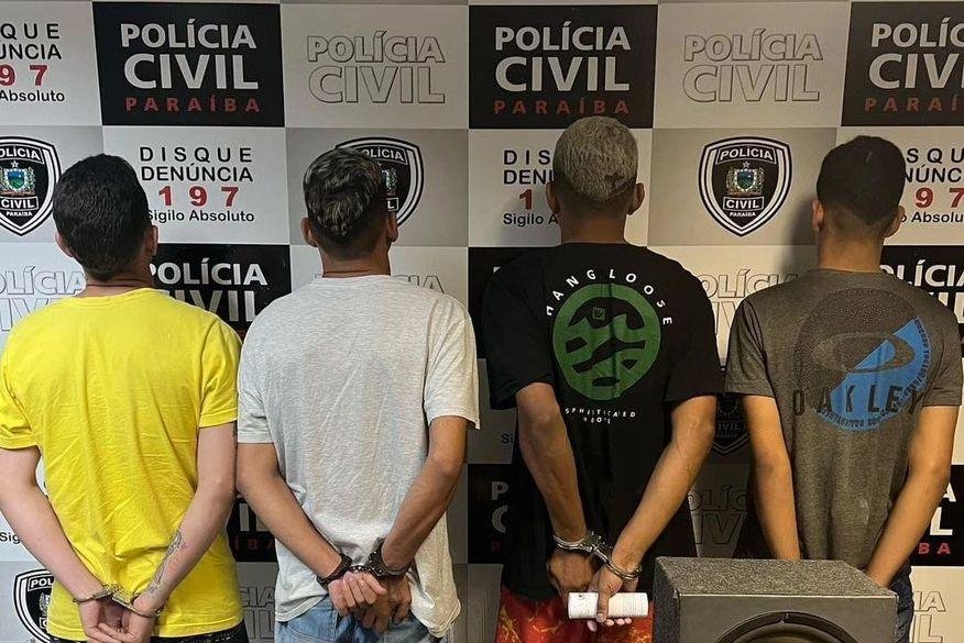 Quatro pessoas são presas acusadas de praticar roubos em João Pessoa