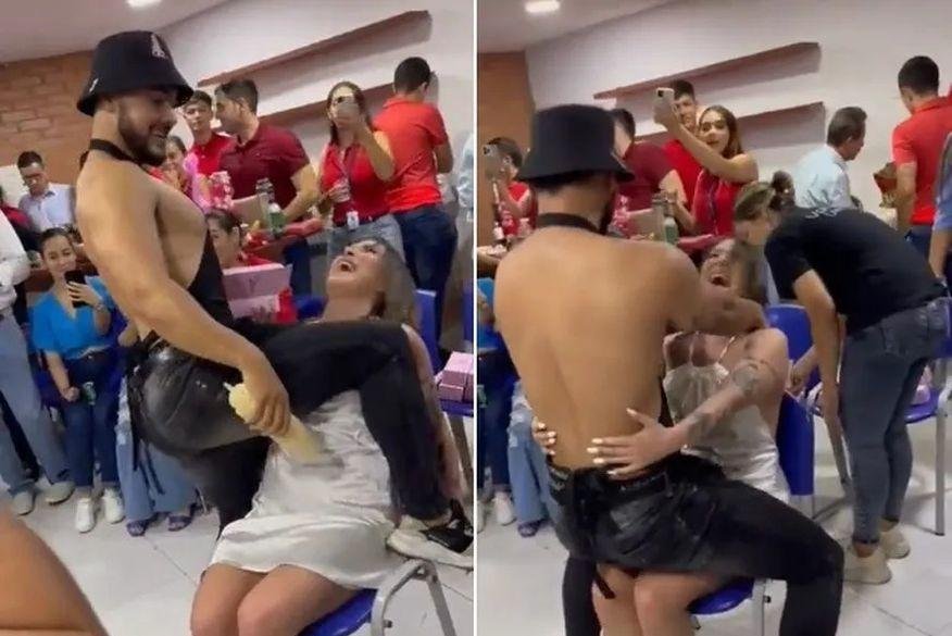 Juíza gera polêmica após ser filmada recebendo lap dance em sala de tribunal na Colômbia