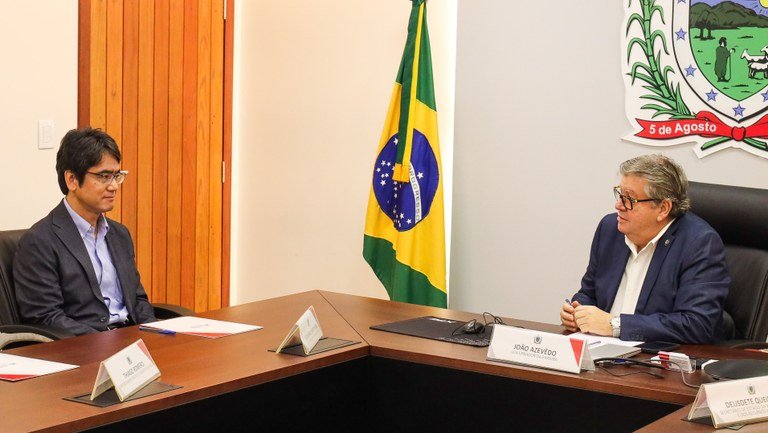 João Azevêdo e presidente da Mitsui discutem investimento de R$ 35 milhões na expansão da rede de gás da Paraíba