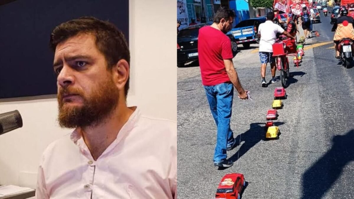 Ativista da causa autista, radialista de Patos faz a maior carreata do mundo com brinquedos lúdicos do filho