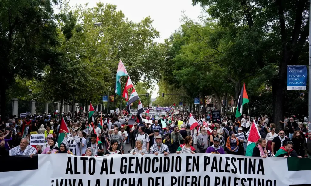 Aniversário da guerra em Gaza gera protestos em todo o mundo
