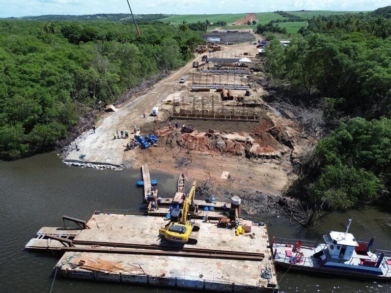 Ponte do futuro: João Azevêdo compartilha imagens do andamento das obras Ponte do futuro: João Azevêdo compartilha imagens do andamento das obras