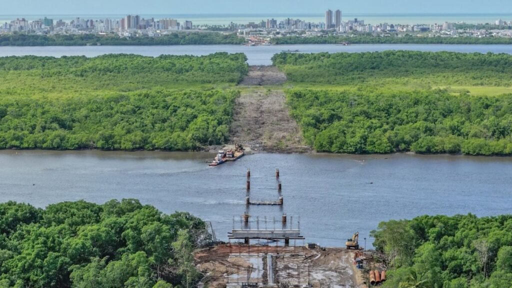 Ponte do Futuro: obras avançam e fundação na Ilha Stuart deve começar próximo mês